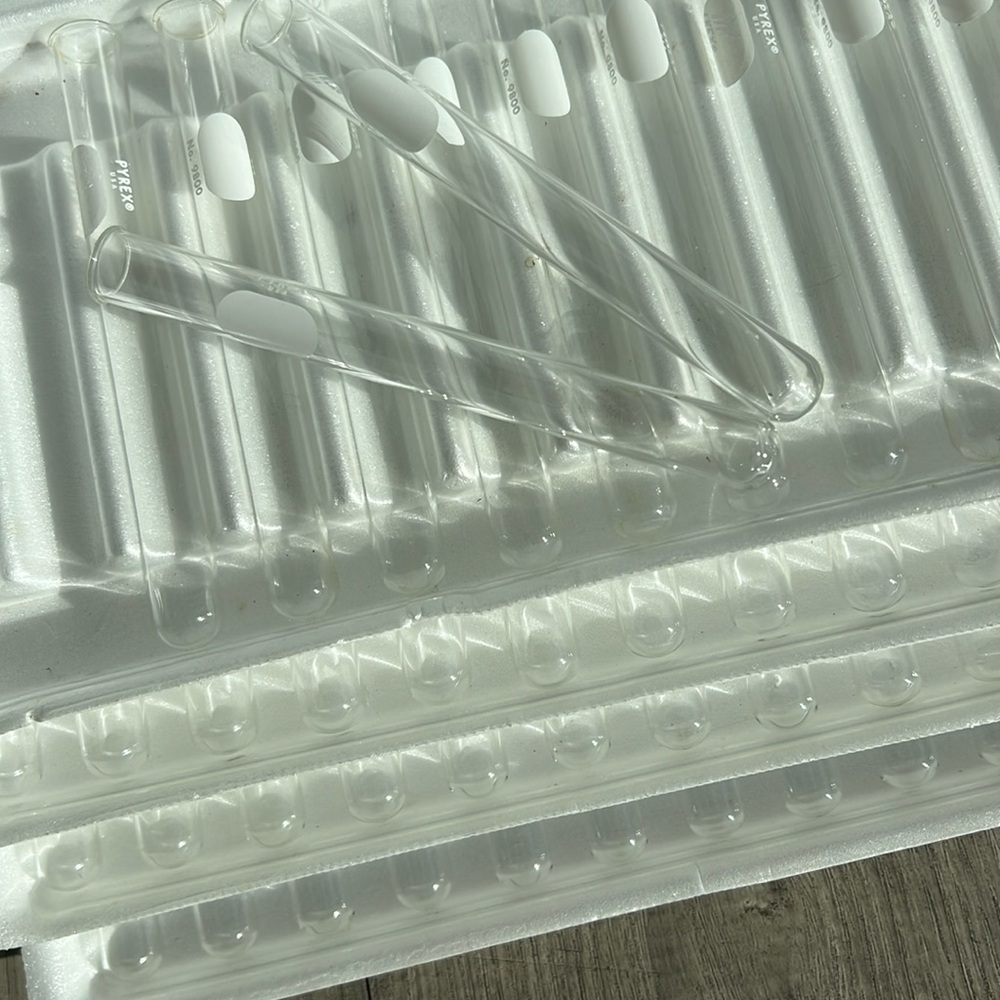 48 Test Tubes Science Pyrex no. 9800 made in USA